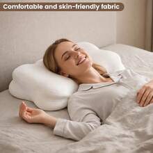 Mellow Sleep Pillow, Upgrade Cloud Neck Pillow, Ergonomic Memory Foam Pillow With Adjustable Cervical Support & Cooling Breathable Cover For Side, Back, Stomach Sleepers (Upgrade-White) - Multicolor - View 7