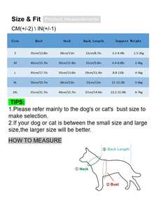 1pc Lightweight Pet T-Shirt, Letter & Graphic Print, Round Neck Design, Suitable For Small Dogs & Cats, Spring/Summer/Autumn - Baby Blue - View 4