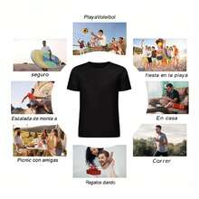 Women's Casual Blouse, 100% Cotton, Short Sleeves, With Marine Life Prints, Soft Fabric, Graphic Tee, Summer Tee, Vacation Outfit, Travel Wear, Style - 白色 - 查看 3