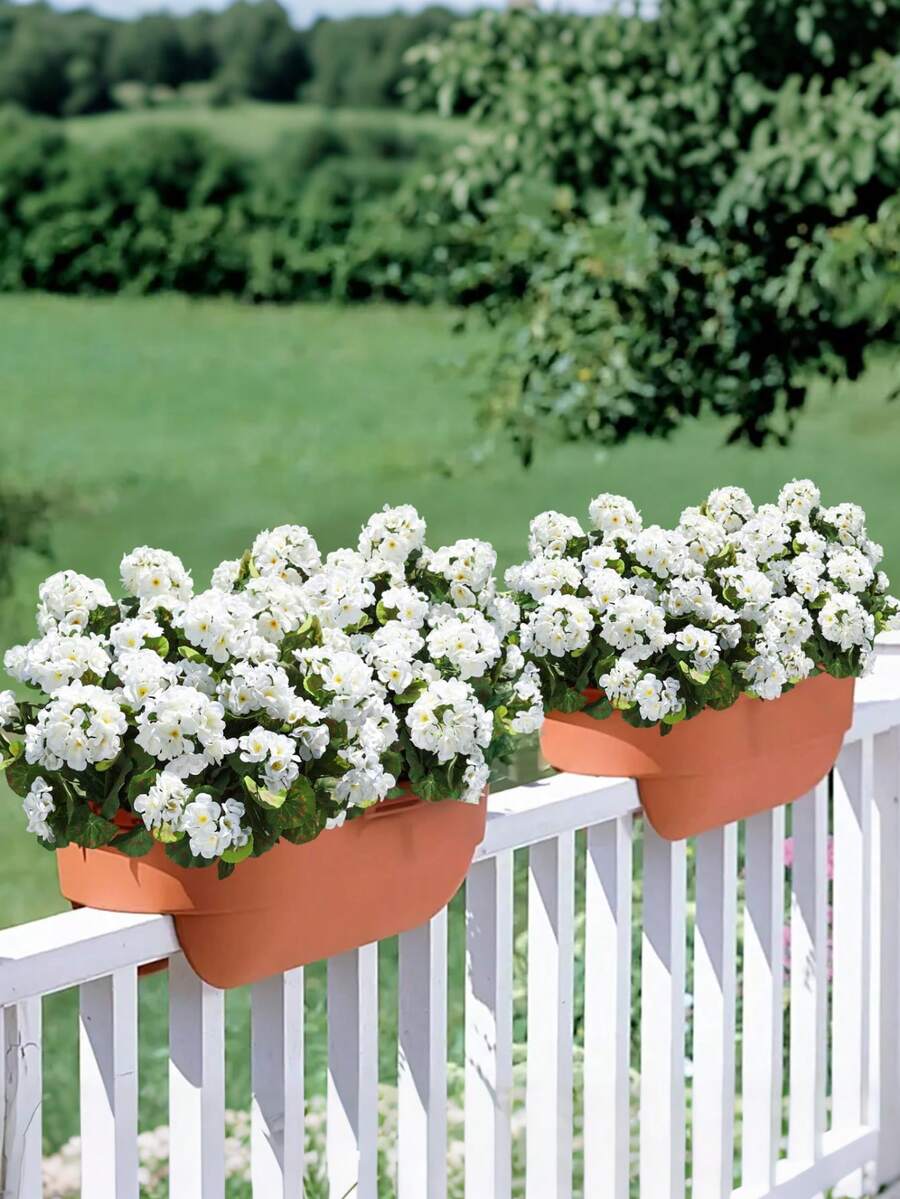 1pc Artificial Gypsophila Fake White Gypsophila Cluster Decorative Flowers, Outdoor Indoor Home Garden Cemetery Vase Tabletop Centerpiece - Multicolor - View 1