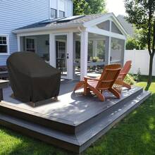 PVC-Coated Oxford Swivel Chair Cover, Waterproof UV Windproof With Drawstring. Available In Green, Red, Brown, Fits Patio Swivel Chairs. Foldable Easy-Clean Design Shields Outdoor Furniture For Backyard And Garden Owners. - View 8