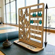 Giá trưng bày bông tai bằng gỗ sáng tạo, hộp đựng trang sức, giá trưng bày vòng cổ. - Nhiều màu - Xem 6