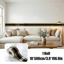 Brodark 1 Cuộn 10x500cm - Nhiều lựa chọn màu sắc Chất liệu PET Trang trí nhà cửa Giấy dán tường tự dính dùng cho chân tường, viền gạch, bệ cửa sổ, góc tường, đường viền giả gạch men - 10*500cm - Xem 18