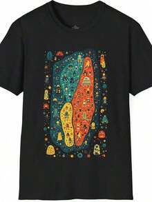 Mystical Black Cat Gothic Fantasy Magic Symbol Graphic T-Shirt S-5XL (1)Y2Y- Clothes Women - 黑色 10 - 查看 11