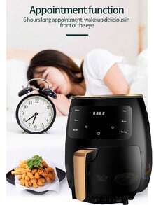 SOKANY 5L Smart Air Fryer: Healthy Oil-Free Cooking, 1500W Fast Heating, Touch Control & 6-Hour Preset, Multi-Function Family Meal Cooking - Black - View 7