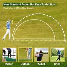 Swing Pro Plus Golf Swing Motion Trainer,90-Degree Swing And A Full Swing Mode,Strong Durable And Lightweight,For Beginners And Professionals Golf Training Tools - Black - 查看 4