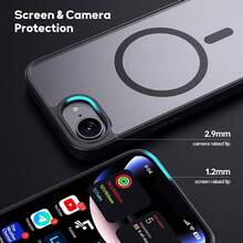 磨砂親膚保護殼，相容 iPhone 17e 16e 17 16 15 14 13 12 11 17 Pro Max 15 Plus，相容 iPhone 16Pro 15Pro 14Pro 13Pro 16Plus 15Plus 14Plus 13Plus，半透明磨砂 Apple 17 手機殼，Apple 17Promax 保護套，夏季 - 黑色 - 查看 6