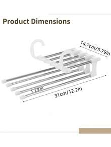 Giá treo quần 5 tầng có thể đảo chiều, móc treo quần chống trầy xước, giá sắp xếp tủ quần áo tiết kiệm không gian cho quần jean. - Nhiều màu - Xem 7