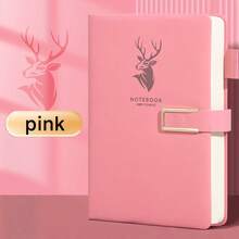 A5 Faux Leather Notebook, Hard Cover With Magnetic Closure - Ideal For Business Meetings And University Studies | Student Diary Stationery - One Size - View 12