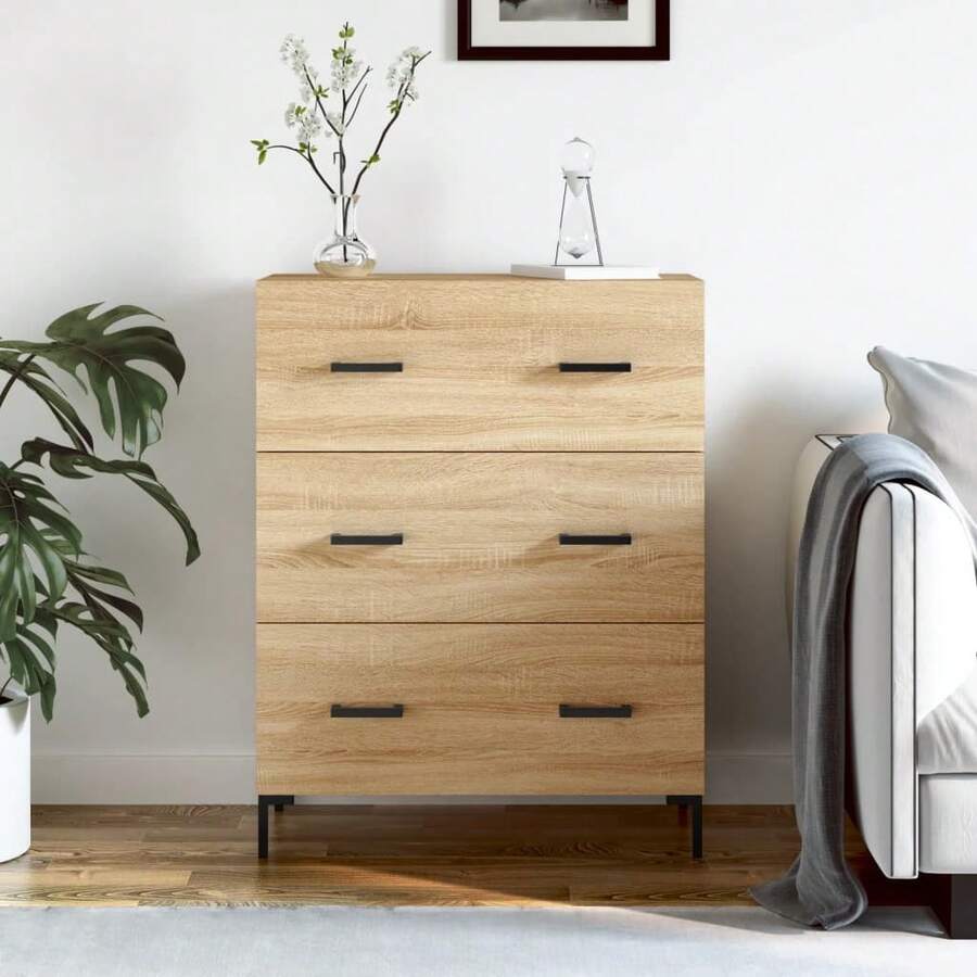 vidaXL خزانات تخزين - بني - مشاهدة 1
