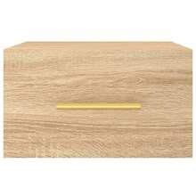 vidaXL Wand-Nachttisch Sonoma-Eiche 35x35x20 cm - Braun - Übersicht 5