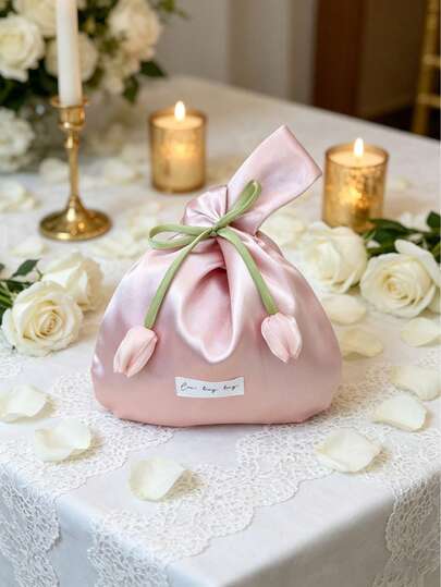 Gentle Tulip Chinese Style Gift Bag, Trending INS Pearl Hand Carry Candy Bag, Luxury High-End Wedding Favor Bag, New Chinese Style Aesthetic Design, Versatile For Any Occasion. Exquisite Craftsmanship, Convenient Hand Carry, Suitable For Wedding Guest Gifts, Bridesmaid Gifts, Holiday Gifts