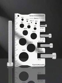 Solid Metal Screw Bolt Caliper - Stainless Steel Nut Screw Gauge With Screw Alignment Function, Sturdy And Durable Construction, M1-M12 Precision Measurement, No Assembly Required. Ideal For Repair Technicians And Mechanics In Electronics And Automotive Manufacturing Industries, DIY Projects, And Auto Repair Shops. This Convenient Portable Measuring Tool Provides Accurate Measurement Results. Also An Ideal Gift For Men! - Multicolor - View 13