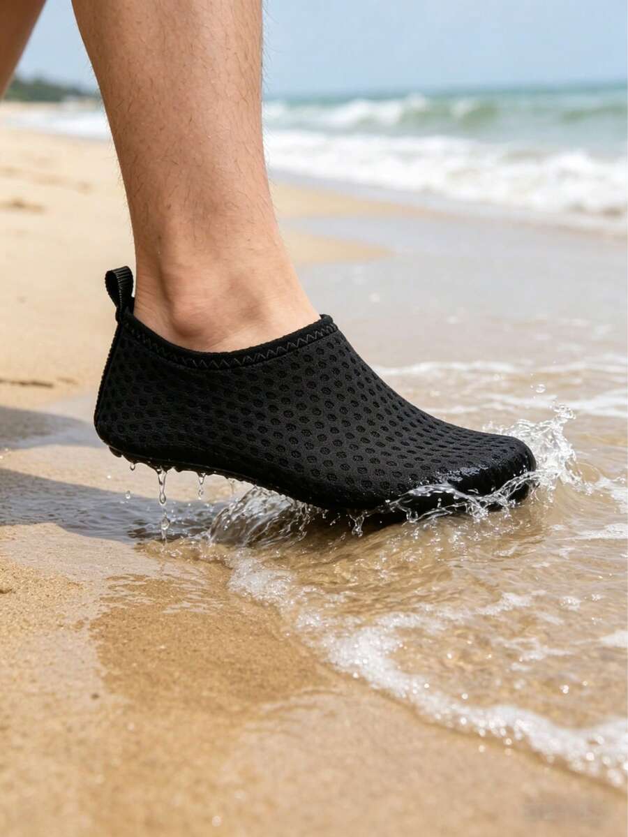 New Beach Shoes, Anti-Slip Water Socks, Breathable Running Shoes, Soft Bottom Diving Shoes, Unisex For Water Park, Anti-Cut Snorkeling Shoes