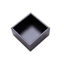 Bamboo Organizer Box For Accessories Cosmetic Small Square Drawer Organizer Boxes Black 4"*4" - Black - View 1