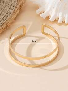Elegant Hollow 3D Four-Leaf Flower Anklet, Adjustable Size, Suitable For Party Gift - Gold - View 4