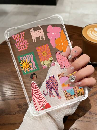 1 chiếc ốp bảo vệ trong suốt họa tiết da báo Tarot Sun, vỏ silicon mềm bao phủ toàn diện, chống rơi vỡ, tương thích với Kindle thế hệ thứ 11 năm 2022, Kindle Paperwhite thế hệ thứ 12 năm 2024, Kindle Colorsoft Deluxe, máy đọc sách điện tử Clara Colour/BW/2E.