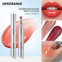 Faiccia HERORANGE Lápiz de Brillo de Labios con Punta de Masaje Metálica, Textura Cristalina de Brillo Acuoso, Suaviza Instantáneamente las Líneas de los Labios, Labios Voluminosos & Radiantes, Fórmula de Larga Duración de Alto Brillo No Pegajosa para Maquillaje de Labios Diario & Glam, Brillo de Labios con Acabado Rocío, Punta de Masaje Metálica - Multicolor - Ver 2