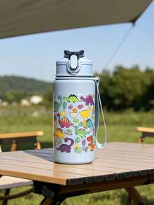 500ml Summer Outdoor Sports Water Bottle, Cute Gift For Kids, Students, Suitable For Camping, School, Graduation, Back To School, First Day Of School - Multicolor - View 9