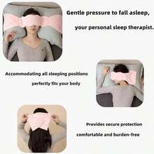 Sleep Mask Blanket Weighted Sleep Mask Gravity Eye Pillow Gentle Pressure Light Blocking Sleeping Traveling Relaxation - A - Xem 9