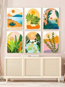 8x12 Inch/6pcs Digital Painting Kit Suitable For Adults And Beginners, Frameless, DIY Easy Acrylic Paint Set, Home Decor Craft, Ideal Gift For Birthday, Father's Day, Christmas, Mother's Day And Valentine's Day - Potted Flowers - View 5
