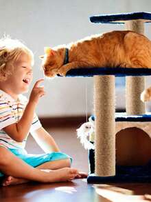 2 pièces Poteau de remplacement en jute pour griffoir à chat, résistant à l'usure, matériau naturel, convient pour arbre à chat, accessoires de jouets pour chats - Jaune citron - Voir 8