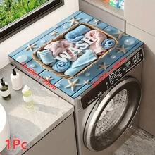 1 pièce Housse anti-poussière pour machine à laver imprimée avec motif océanique, fond en caoutchouc souple, accessoire pour la buanderie, tapis de protection pour le dessus de la machine à laver, absorbant et séchage rapide, housse anti-poussière pour réfrigérateur, tapis absorbant pour cafetière, tapis de drainage en diatomite, housse anti-poussière moderne pour machine à laver et sèche-linge, décoration pour la maison, décoration pour la cuisine et la salle à manger - Multicolore - Voir 14