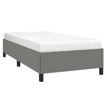 vidaXL Bettgestell ohne Matratze Dunkelgrau 90x190 cm Stoff - Grau - Übersicht 4