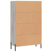vidaXL Highboard Grau Sonoma 69,5x31x115 cm Holzwerkstoff - Grau - Übersicht 8