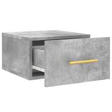 vidaXL Wand-Nachttisch Betongrau 35x35x20 cm - Grau - Übersicht 6