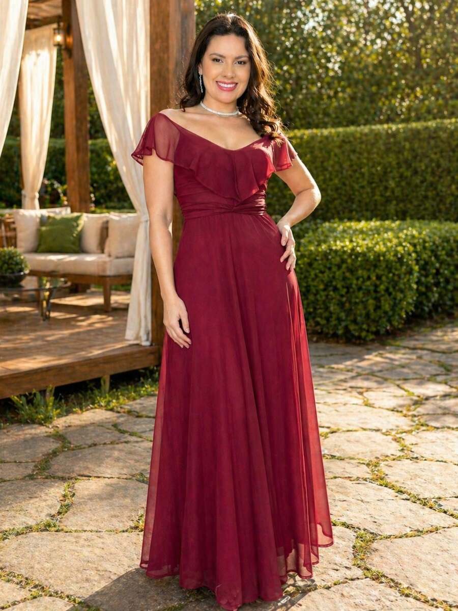 Long Dress - Redwood - View 1