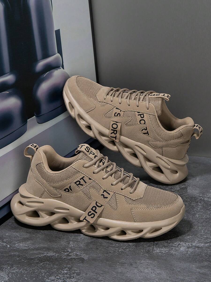 Men's Breathable Soft-Sole Shock-Absorbing Comfortable Wear-Resistant Mesh Patchwork Casual Sneakers/Fashion Outdoor Running Shoes