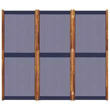 vidaXL 3-tlg. Paravent Dunkelblau 210x180 cm - Blau - Übersicht 4