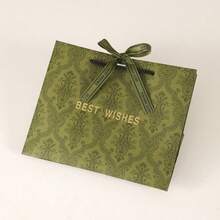 Premium Paper Gift Bag, Large Capacity Shopping Tote Bag, Clothing Packaging Bag, Birthday Souvenir Handbag - <綠意蔥蔥>-無燙金 - 查看 3