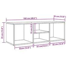vidaXL Schuhbank Artisan-Eiche 105x35x35 cm Holzwerkstoff - Braun - Übersicht 9