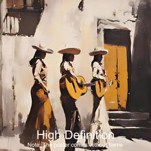 Set Of 1 Mexican Mariachi Female Musicians Canvas Wall Art | Vintage Street Festival Impressionist Print For Living Room Kitchen,Frameless/Framed - A - View 5