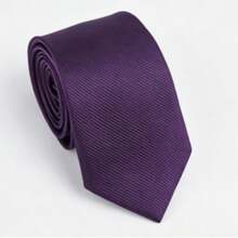1pc Long Tie Solid Color Fine Pattern Business Hand Tie Long Tie Men's Tie,Men's Fashionable And Simple High-Density Solid Color Tie, With A Soft And Skin Friendly Texture, Suitable For Daily Work And Wedding Party Attire - Multicolor - View 13