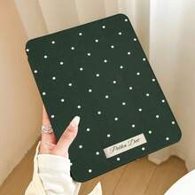 1pc Dotted Pattern Flip Cover Desk Pad With Pen Slot, 360° Rotating Stand, PU Leather Case With Auto Sleep/Wake Function, Suitable For Back To School, Valentine's Day, Holiday Gifts - Multicolor - View 9