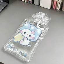 1个透明热水袋，冬季暖水袋，迷你学生冷热疗法包（款式随机） - 藍色可愛款隨機款 - 查看 6