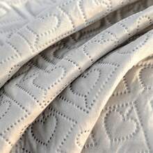 1pc Ultrasonic Embossed Cooling Blanket, Solid Color Rhombus Heart Pattern, Contemporary Fashionable Style, Comfortable Breathable Summer Quilt, Refreshing Cooling Feeling, Machine Washable, Suitable For Office, Bedroom And More - Light Grey - View 5
