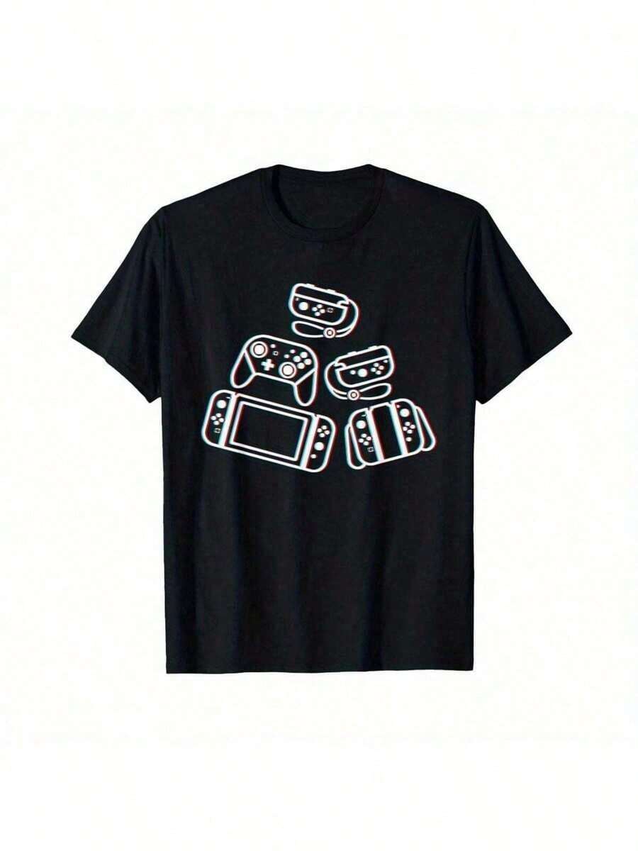 Camiseta Gráfica de Gamer con Controlador CUUF - Negro - Ver 1
