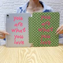 1pc "You Are What You Love" Polka Dot Print Tablet Case Compatible With Ipad 11/A16/10th/Air4/5/6/Pro 12.9/2024/2025/2020/2021/2022/2023/10.2/10.9/Mini7, Case For Galaxy Tab A8/A9 Plus/S6 Lite/S7/S9FE PLUS/S10 Plus,Case For Xiaomi 5/5pro/6/6pro/7/7pro/6s Pro,Compatible With Oppo Pad,Compatible With Huawei Matepad,Compatible With Vivo Pad,Compatible With Honor Pad - Multicolor - View 1