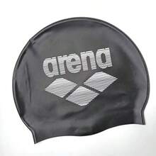 Arena Classic Soft Silicone Swim Cap, Unisex, Suitable For Intense Training, Comfortable Anti-Slip, Suitable For Long Hair Swimming - Black and White - View 2