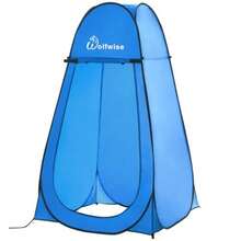 Pop Up Shower Tent For Camping Portable Instant Changing Tent With Ventilation Window And Carry Bag Privacy Bathroom Toilet For Beach And Outdoor Width 40 " Height 75 " Blue - Blue - 查看 2