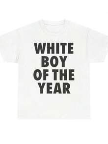 CAMISETA WHITE BOY OF YEAR - Ropa Masculina, Camiseta Oversized, Streetwear OUT5 - Blanco - Ver 1