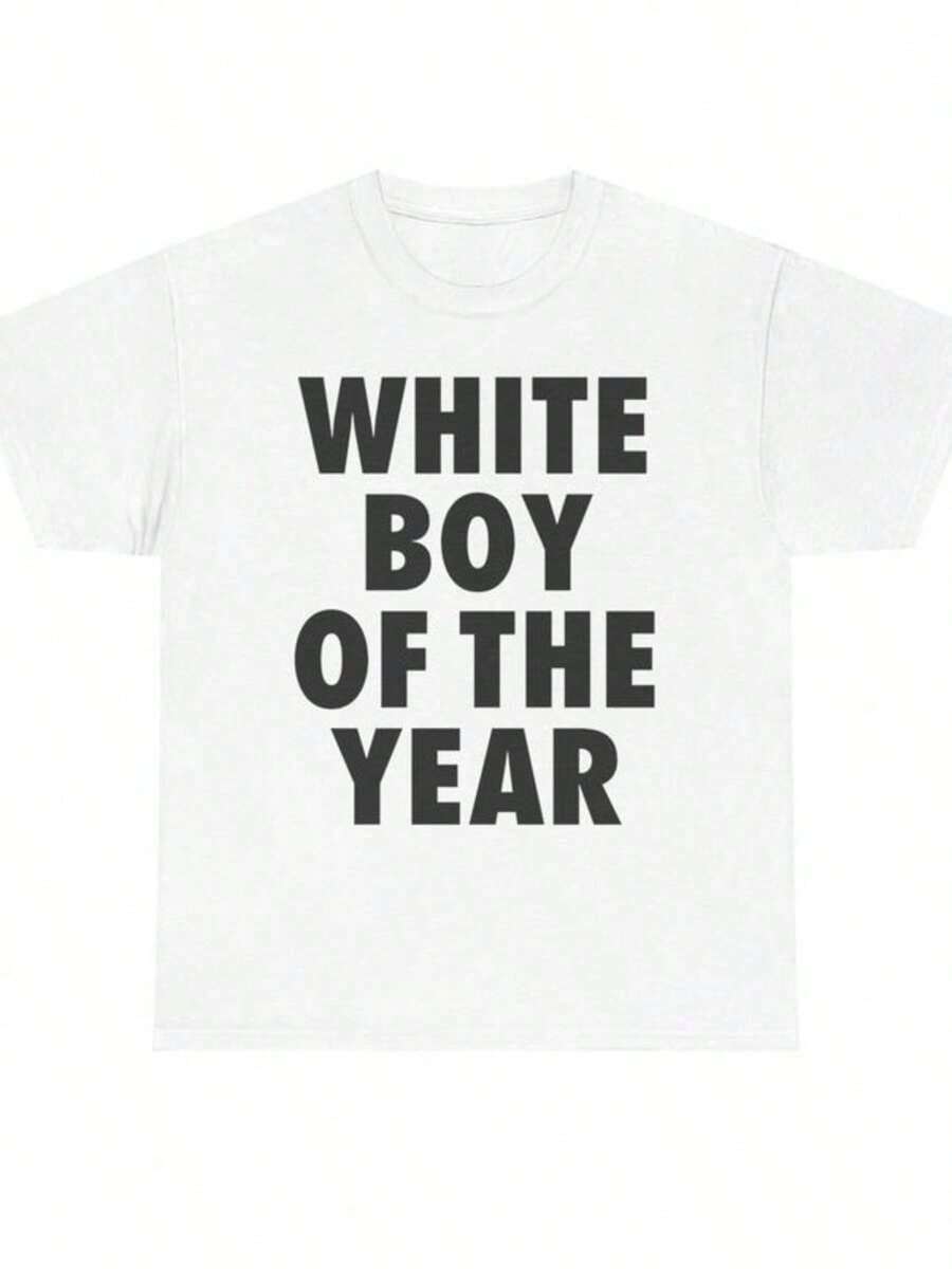 CAMISETA WHITE BOY OF YEAR - Ropa Masculina, Camiseta Oversized, Streetwear OUT5 - Blanco - Ver 1