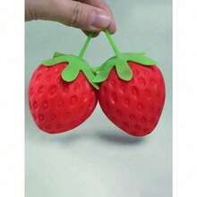 1pc Extra Large Strawberry Squeeze Toy, Soft & Realistic Stress Relief Ball, Creative Decompression Tool - Multicolor - View 5
