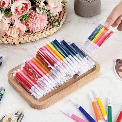 Bộ bút màu nước mini, 6/18/30/60 màu, màu sắc sống động, có thể giặt được, thích hợp cho vẽ tranh, tô màu, thư pháp, thủ công, viết nhật ký và các hoạt động nghệ thuật nhóm.
