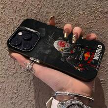Tema oscuro de Max Verstappen, campeón de carreras.funda de teléfono Fundas compatibles con ,Apple,VIVO,OPPO,,, y Honor.Fabricadas en silicona TPU,ofrecen protección contra golpes y caídas. - Negro - Ver 5