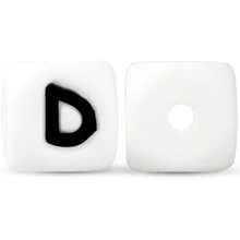 15/26/104pcs White Silicone Alphabet Beads, 12mm Square Letter Beads For Keychain And Bracelet Crafting, Durable DIY Jewelry Making Supplies - Letter - View 14